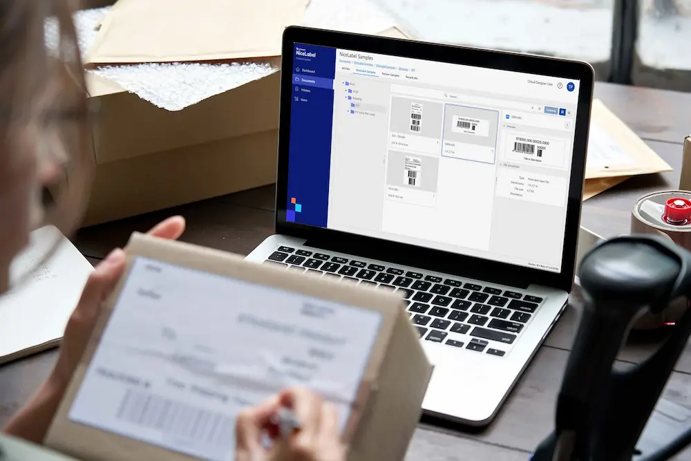 Interfaz de Loftware para la edición de etiquetas