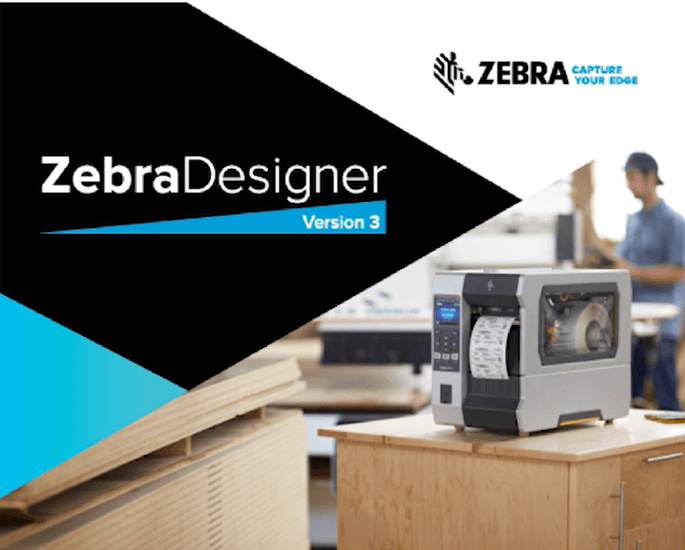 Interfaz de ZebraDesigner 3 para la edición de etiquetas